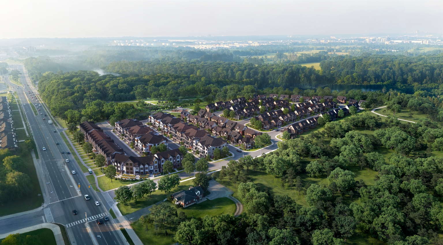 Riverview aerial view of the community